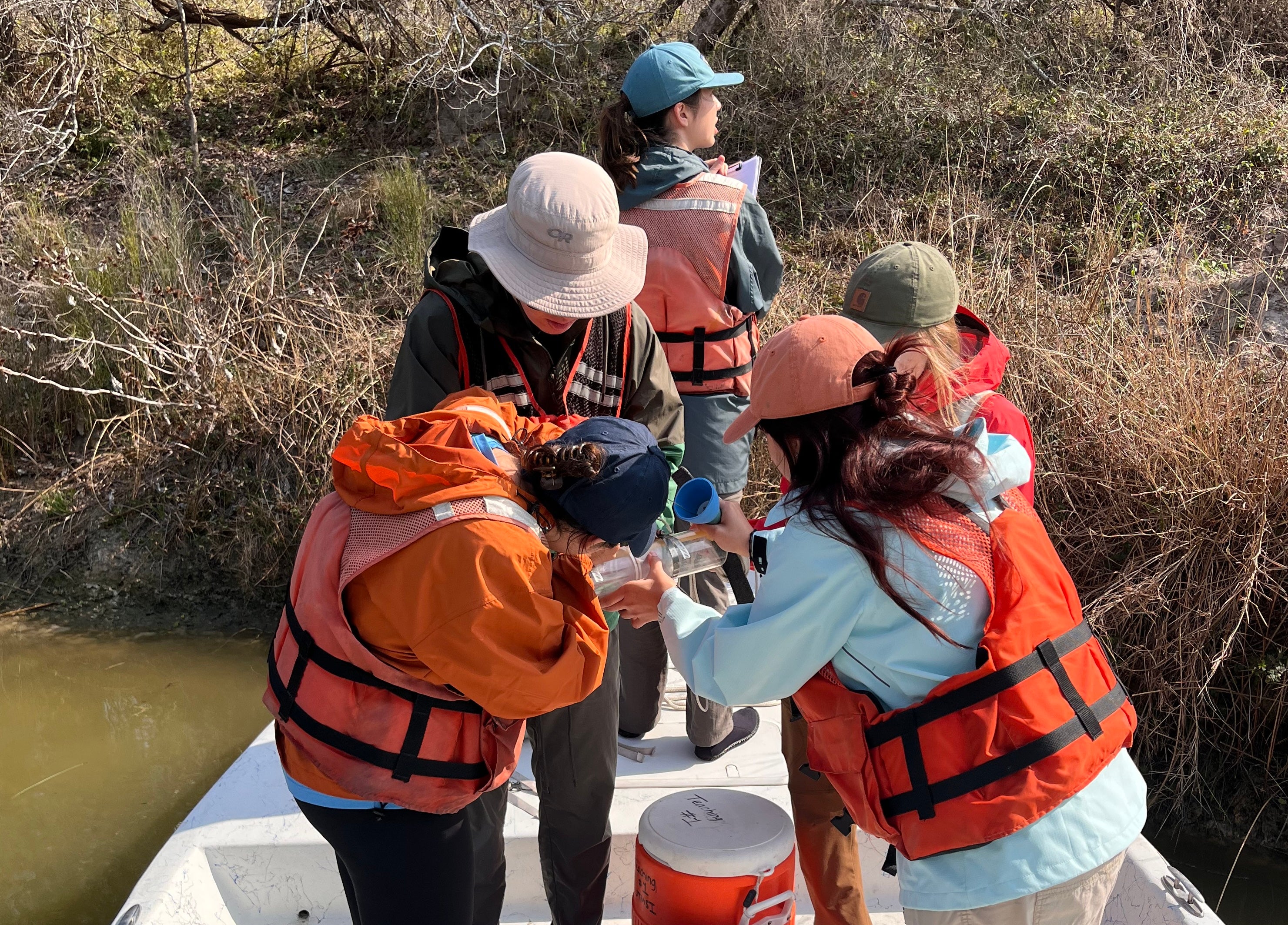 Semester by the Sea students on boat